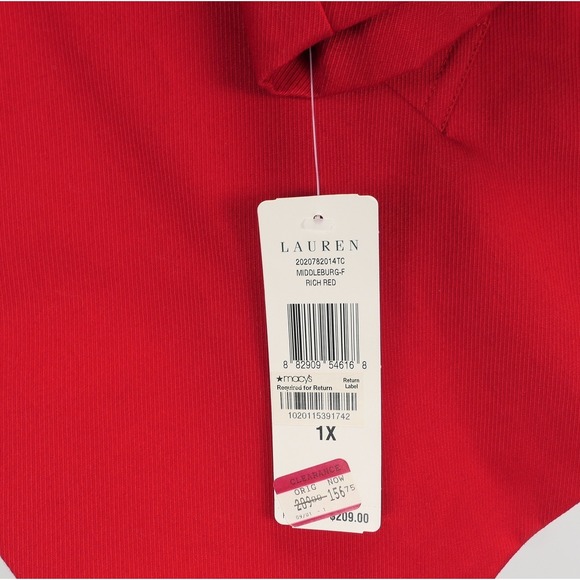 NEW! VTG Ralph Lauren Equestrian Riding Barn Coat Women's 1X Red Cotton Corduroy - Picture 15 of 15